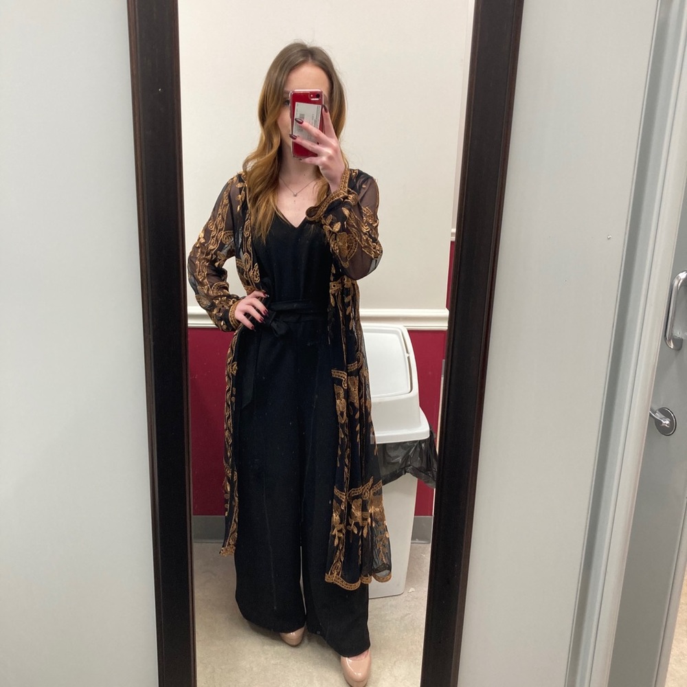 black Calvin Klein jumpsuit